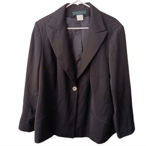 Harve Benard By Benard Holtzman Blazer Black Wool Blend Jacket Women's Size 20W